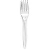 Plasticpro Clear Plastic Forks Disposable Cutlery Medium Weight Utensils 100