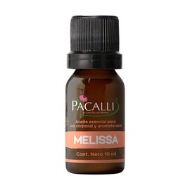 Aceite Esencial de Melissa 100% Puro | Melissa officinalis | 10 ml | Aromaterapia y Uso Cosmético con Dilución | PACALLI