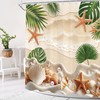 Starfish Beach Coastal Sage Green Palm Tree Sea Bathroom Shower