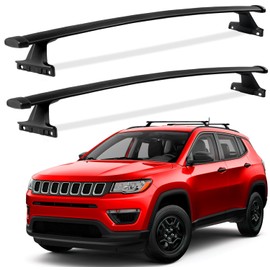 KINGGERI Heavy Duty 220lbs Roof Racks Cross Bars Compatible with Jeep Compass 2018-2026, Aluminum Roof Rails Crossbars Luggage Cargo Carrier Rooftop Car SUV Accessories