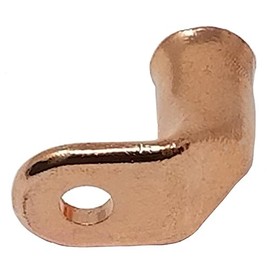 6 Ga. 1/4 Inch Stud Copper Lugs - 90 Degree - (Pack of 10)