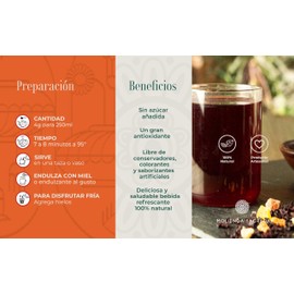 Molienda Sagrada Tisana Frutal Hibisco Lavanda, 200 gramos