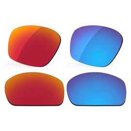 LenzReborn Polarized Lens Replacement for Oakley Siphon OO9429 Sunglass - Fire Red+Ice Blue