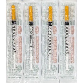 100 Jeringas Para Insulina 1ml 30g X 13 Mm Para 100 Unidades Capacidad En Volumen 1 Ml