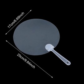 Honbay 10PCS Plastic Round Handheld Fans Blank Pocket Fans Chinese Style Fans for Summer Decorations Dancing Performance Prop Wall Ornaments or DIY Crafts