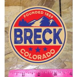 Breck Breckenridge Colorado Vintage Decal Sticker Ski Skiing Hike Snowboard 3"