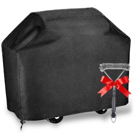 UPODA BBQ Grill Cover 58-inch, Barbecue Gas Grill Cover with Brush, Waterproof Outdoor Heavy Duty UV & Dust & Water Resistant, Weather Resistant, Rip Resistant for Weber Char Broil and More