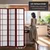 Red Lantern 6 ft. Tall Canvas Double Cross Rosewood-6 Panels
