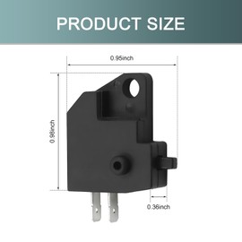 Motorcycle Front Brake Light Stop Switch, Square Type Pump Brake Right Disc Brake Switch, Handlebar Switch Replaceable Parts Accessories, Universal for Most Cars (Black)