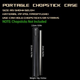 Chopstick Case Travel Box – Portable Carrying Holder for Chopsticks – Reusable Chopsticks Cases Without Sticks – Lightweight Chopstick Storage Container(8.27×0.91")