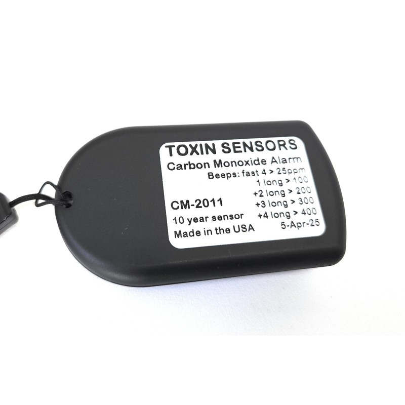 Toxin Sensors Personal Carbon Monoxide Detector - Portable Travel Vehicle
