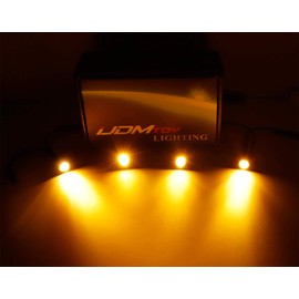 iJDMTOY 20pc Set Amber Yellow LED Front Bumper Valance Accent Running Light Kit/LED Air Dam Light Kit, Compatible with Dodge/Chevy/GMC HD, Ford Super Duty Trucks or Semi Trucks