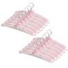 Jetec 12 Pieces Satin Padded Hangers with 360° Swiveling Hook