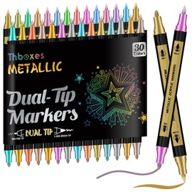 Thboxes 30 Colors Metallic Acrylic Paint Pens