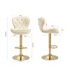Set 2 Modern Lightweight Bar Stools Chrome Footrest Base Swivel