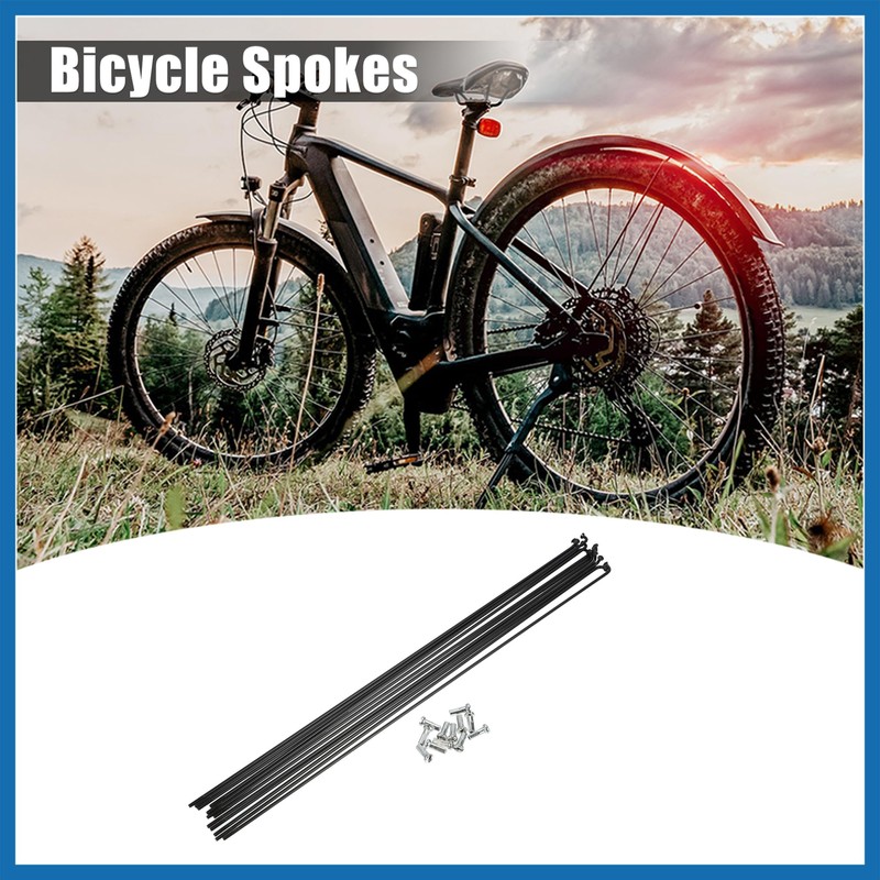 A ABSOPRO 12 Pcs 14G J Bend 282mm Bike Bicycle