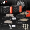 A-Premium Front and Rear Ceramic Disc Brake Pads Set Compatible