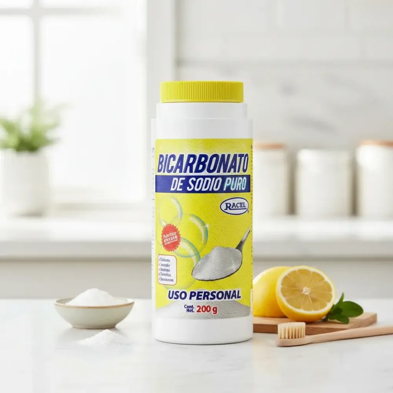 Bicarbonato De Sodio Puro Racel 200g Envase Con Dosificador