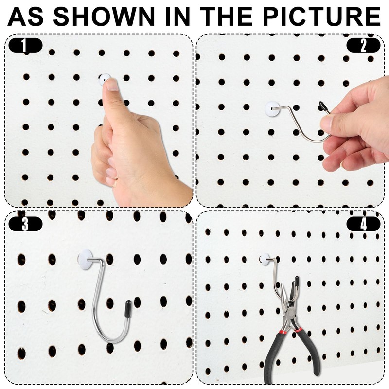 120pcs Pegboard Hook Locks, Peg Board Locks Stoppers Fit for