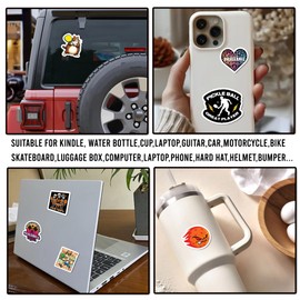 WESILY Pack 50 PCS Pickleball Ball Stickers Sports Themed Waterproof Vinyl Decals Supplies Favors Party Decor Water Bottles Laptop Phone Helmet Scrapbooks Gifts Birthday for Kids Teens Adults