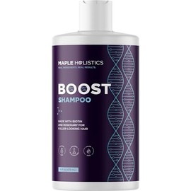 Advanced Biotin Shampoo con aceite de romero, champú voluminizador para adelgazamiento del cabello para mujeres y hombres con ricino negro, cafeína y 