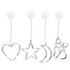 LED Christmas Lights with Suction Cup Snowman Star Moon Heart