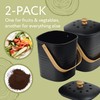 Impresa 2 Pack Bamboo Compost Bin for Kitchen – 1
