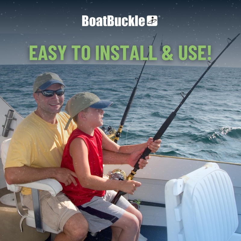 BoatBuckle F14200 Gunwale/Deck Mount Retractable Rod Tie-Down
