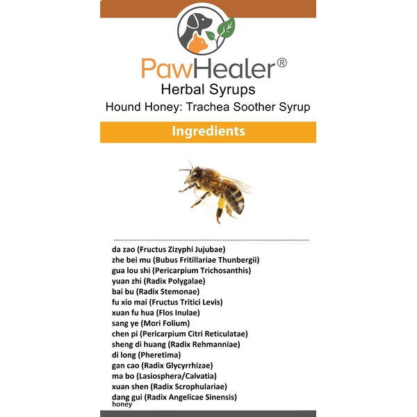 PawHealer Trachea Soother Syrup 2PAK Hound Honey - Natural Herbal Remedy for Symptoms of Collapsed Trachea - Tastes Good - Easy to Administer (5 fl oz/ea) …