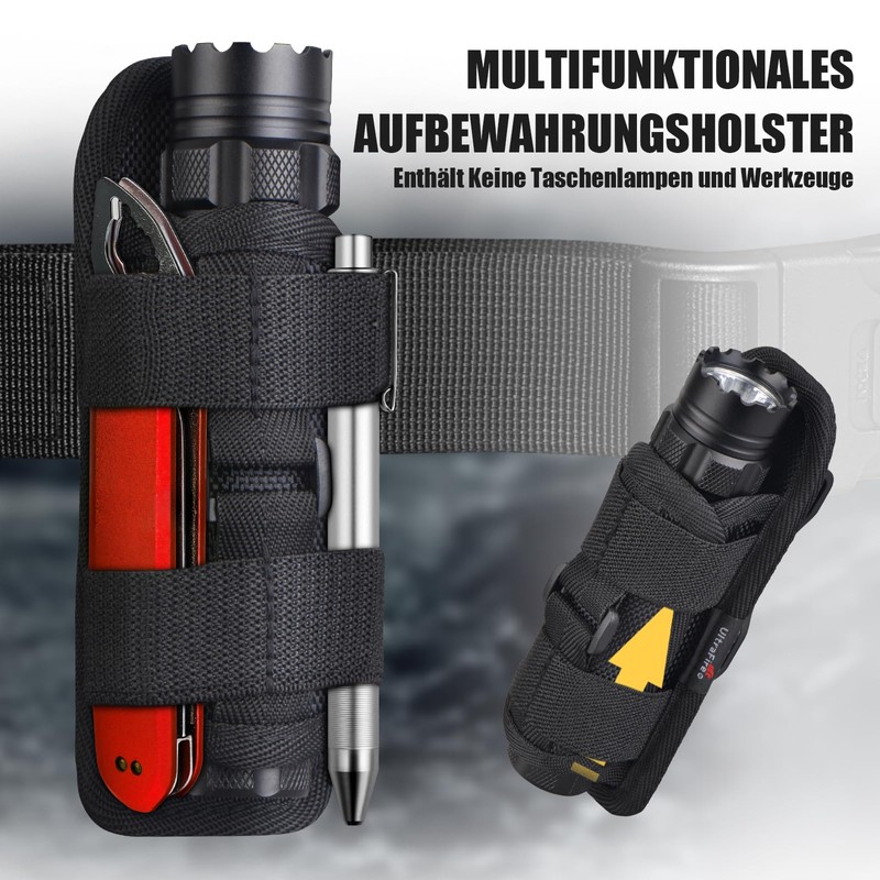 UltraFire Torch, Torch Holder, Elastic Nylon Holster with 360 Degree