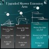 12' Rain Shower Head Combo, High Pressure Rainfall Shower Head