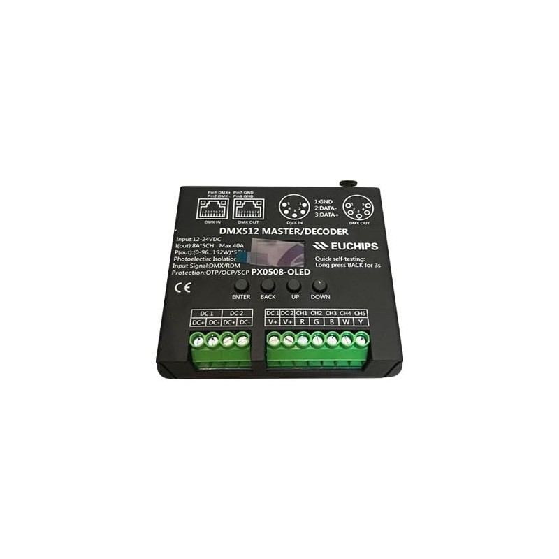 DEMASLED DMX512 Master/DECODER RDM Decoder 5 Channel Stand Alone RGB