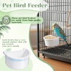 6 Pcs Plastic Bird Food Feeder Bird Cage Feeder Hanging