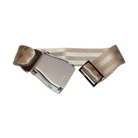 Skybelt Airplane Belt Silver/Champagne Flying Belt Seat Belt Adjustable Length, champagne