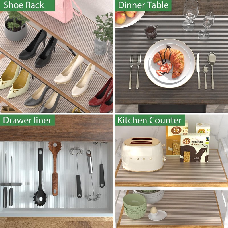 Anoak Shelf Liner Cabinet Liner, Non Adhesive Drawer Liner, Washable