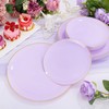 PULOTE PULOTE 100PCS Purple Plastic Plates Disposable - Include 50