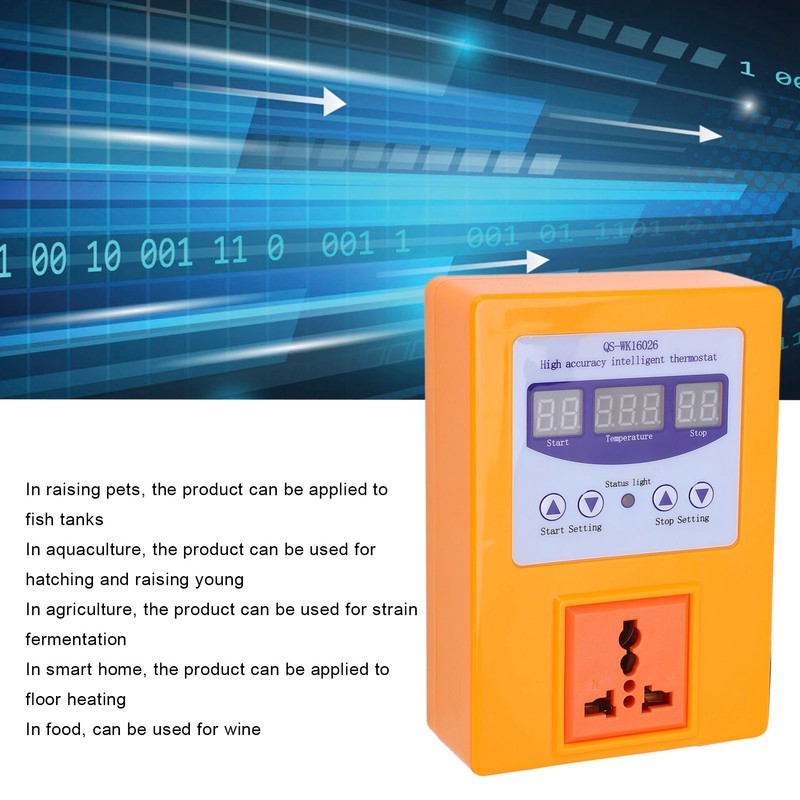 Temperature Controller Automatic Intelligent Wide Voltage Supply Accurate Digital Thermostat