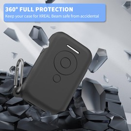 AGENTNANO Silicone Case Compatible with XREAL Beam for XREAL AIR Ultimate Companion,Anti-Scratch Shockproof Soft Protective Case with Keychain & Lanyard