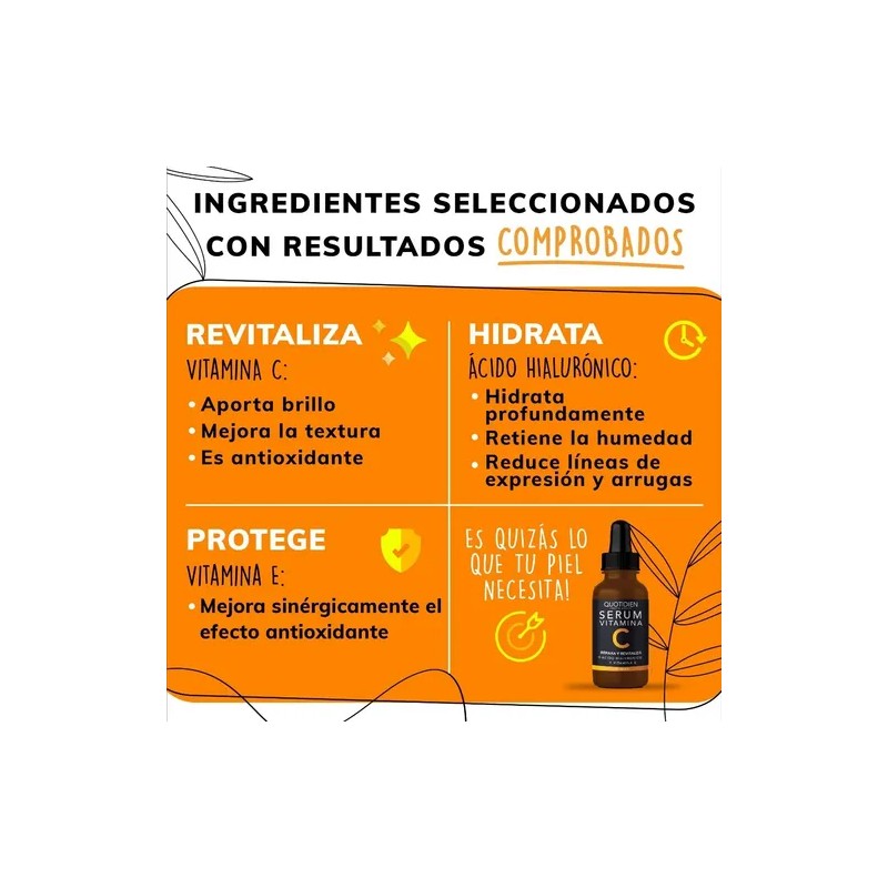 Serum Vitamina C + Ácido Hialurónico + Vitamina E -