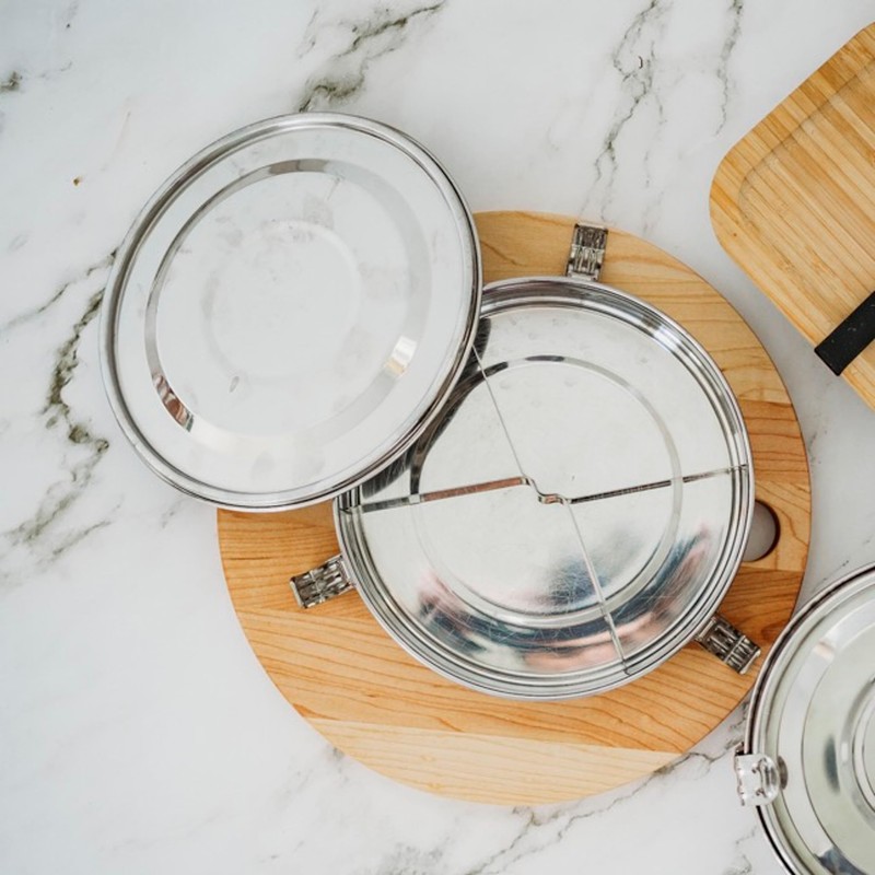 Life Without Plastic Round Stainless Steel Airtight Take-Out Container with
