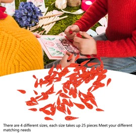 Ejoyous Orange Carrot Button, 100pcs Wooden Christmas Ornaments, Snowman Carrot Nose Buttons 4 Sizes DIY Cute Wood Buttons for Crafting Sewing Christmas with 2 Holes (Bent)