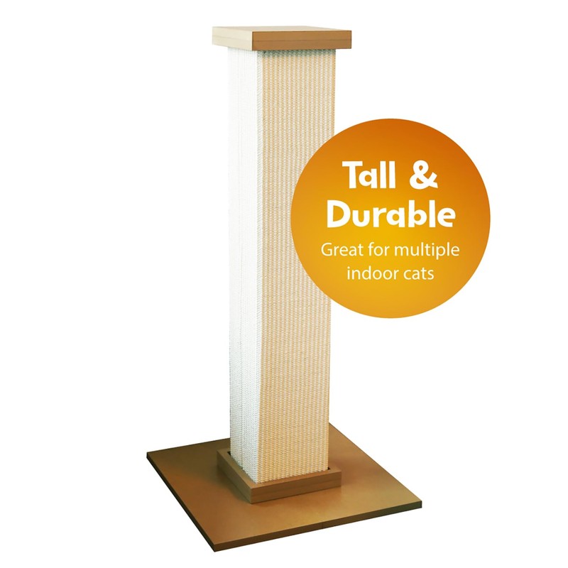 SmartCat Ultimate Scratching Post – Beige, Large 32 Inch Tower