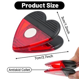 Yi Concept Heart-Shaped Magnetic Bag Clips – Set of 8 Cute Red Chip Clips with Strong Fridge Magnets – Heavy Duty Plastic Clip for Food Bags, Notes, Photos, Kitchen or Office Use