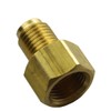 Inline Tube Brass Adapter Male 3/8"-24 Inverted, Female 7/16"-24 Inverted