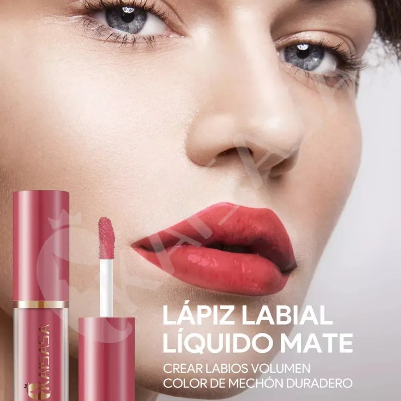 Set De Labiales Líquidos Mate Kaisasa con 12 Colores de