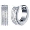 feilok Men's Earrings Hoop Earrings Stainless Steel Men's Earrings Set