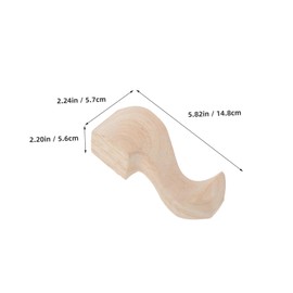 Operitacx 4pcs European Style Carved Table Legs Solid Wood Furniture Legs Solid Wood Leg Dresser Support Legs Furniture Support Leg Bookcase Feet Legs Replacement Sofa Legs Khaki Wooden