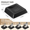 5-Piece 3 x 3- Inch Square Rubber Furniture Caster Cups,