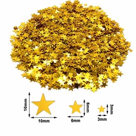 ParPix Star Confetti Birthday Decoration, Glitter Stars Confetti Birthday, Gold Star Christmas Table Decoration, Confetti Glitter Stars Sequins, Confetti Confetti Decoration for Christmas, Wedding