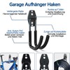 3-H Garage Wall Hooks, Tool Hooks, Double Hooks, Pack of